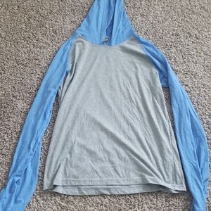 Mens long sleeve with hood